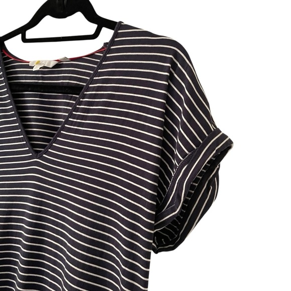 Boden Striped Sheath Midi Dress with V-Neck - Picture 4 of 10